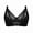 Black, variant on Padded Sports Bra Womens Solid Lace Lingerie Bras Underwear Bralette Bras Comfortable Bra Short Size Tshirt Bra, Style 9113, Black 42E
