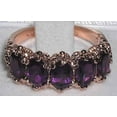 thumbnail image 4 of LBG British Made 14k Rose Gold Natural Amethyst Womens Eternity Ring - 33 size options - Size 5.25, 4 of 6
