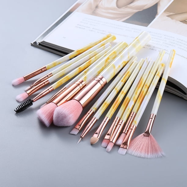 Acheter DUcare Professional 12 pièces pinceaux de maquillage ensemble fond de teint poudre fard à paupières visage yeux noir pinceaux de maquillage en cheveux synthétiques naturels