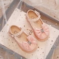 thumbnail image 1 of Zapatos de una sola capa con diamantes de imitación para niñas de otoño, zapatos de princesa de moda con lazo, zapatos de cuero pequeños para niñas con fondo suave, moda, 1 of 2