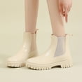 thumbnail image 2 of Women's Rain Shoes - Fashionable Low Top Solid Color Rain Boots for Women Thick and Non- Design for Rainy Seasons, 2 of 9