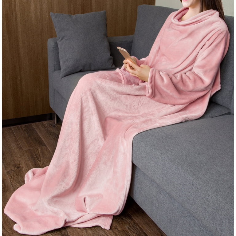 Catalonia Wearable Blanket with Sleeves, Pink photo 5
