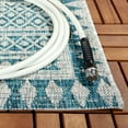 thumbnail image 3 of SAFAVIEH Courtyard Amy Geometric Indoor/Outdoor Area Rug, Blue/Grey, 6'7" x 9'6", 3 of 9
