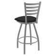 thumbnail image 2 of 410 Jackie 30" Swivel Bar Stool with Pewter Finish and Graph Coal Seat, 2 of 3