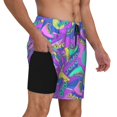 thumbnail image 2 of Balery Disco Roller Skates Bañador para hombre, shorts de playa de secado rápido con entrepierna y forro de compresión-3X-Large, 2 of 6