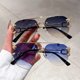thumbnail image 5 of Gafas de sol de doble haz con cabeza de leopardo sin marco para hombres y mujeres, gafas de sol personalizadas, modernas y combinables con todo, resistentes a los rayos UV, 5 of 6