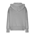 thumbnail image 2 of ZACPNCV Long Sleeve Shirts for Women Fall Tops Women's Fashion Loose Pullover Hoodie Sweatshirt Fleece Jacket Coat Tops Gray, 2 of 6