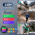 thumbnail image 2 of Smart Watches for Men (Answer/Make Call), 1.53" HD Military Smartwatch, 50+ Days Extra-Long Battery Life Fitness Tracker, Flashlight/110+Sports/Sleep Monitor/IP68 Waterproof Android iOS, 2 of 7