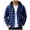 Blue&16^0701J, variant on S-4XL Hooded Flannel Shirt Jacket for Men Long Sleeve Button Down Mens Plaid Shacket Jacket with Chest Pocket Casual Oversized Hoodies Coat 4XL