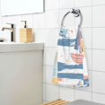 thumbnail image 3 of Yayeee 100% Cotton Hand Towels for Bathroom 16" x 28" Soft Absorbent Kitchen Towel, White Hand Drawn Sailboats, 3 of 7