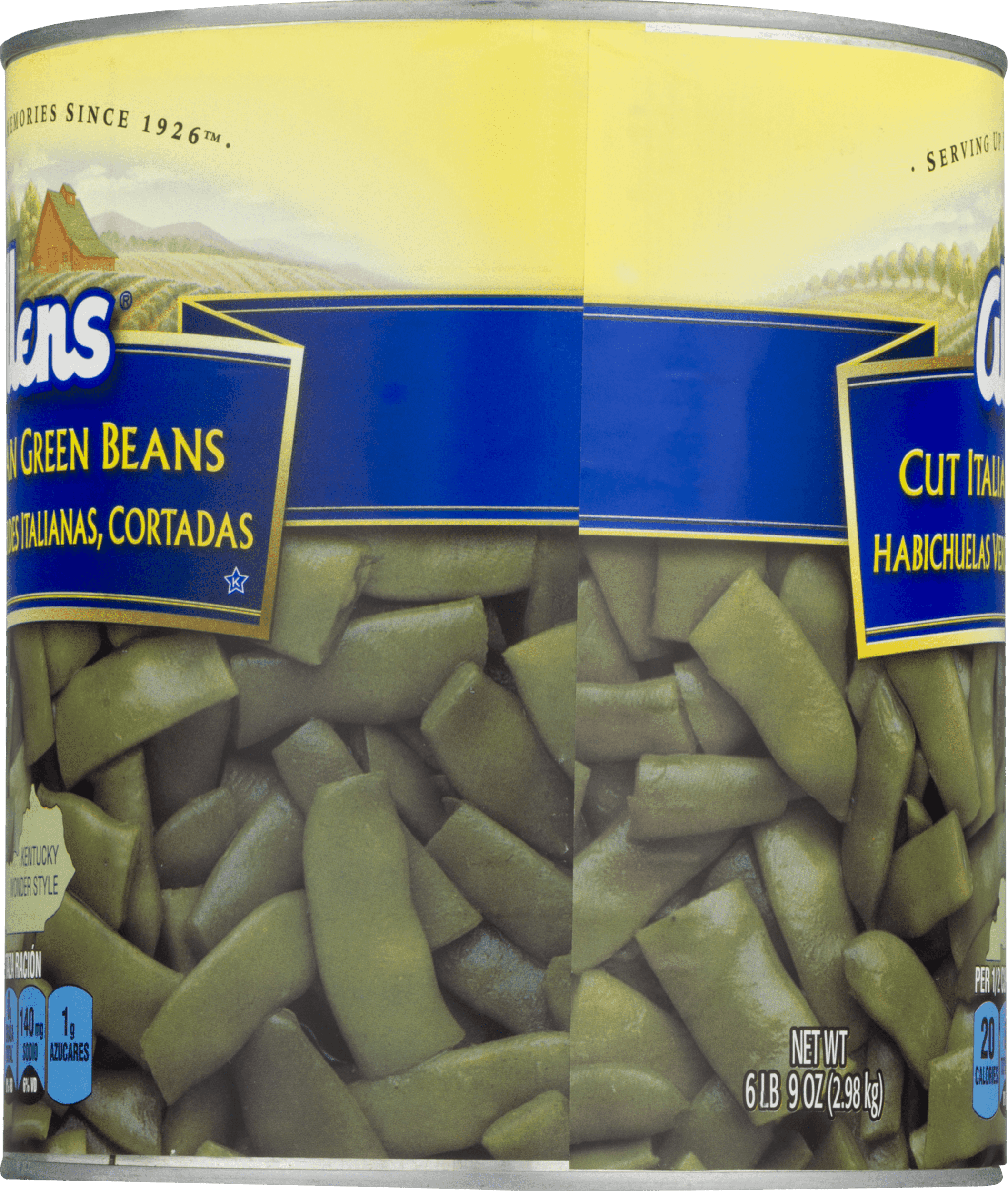 Allens Cut Italian Green Beans, 104 Oz