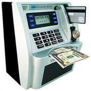 ATM Savings BankPersonal ATM Cash Coin Money Savings Piggy Bank Silver/Black Machine for Kids