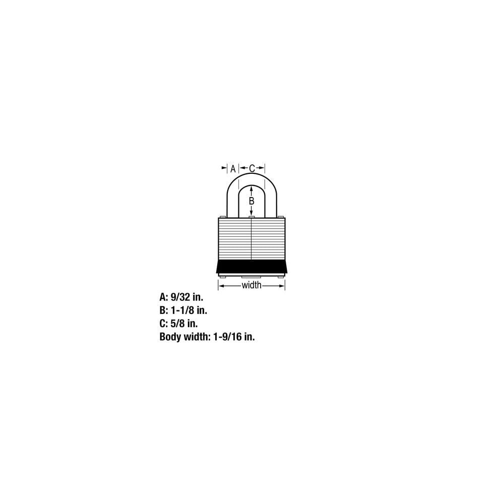 (2 pack) Master Lock 1-9/16in (40mm) Wide Rust-Oleum® Certified Laminated Steel Pin Tumbler Padlock