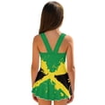 thumbnail image 2 of FOR U DESIGNS Girls' Sleeveless One-Piece Swimsuit Sleeveless Bathing Suit Swimwear Modest Beach Swim Dress Sun Protection, Jamaica Flag, 2 of 7