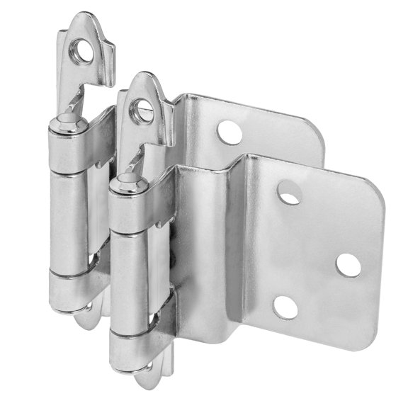 5 Pair Pack - Cosmas 15628-SN Satin Nickel Cabinet Hinge 3/8" Inset (Pair) [15628-SN]