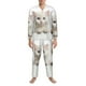 thumbnail image 3 of Fotbe Cute Kittens And Puppy Pijama de Hombre con Estampado de Manga Larga, Conjunto de 2 Piezas, Ropa de Dormir Suave y Cómoda con Bolsillos-XX-Large, 3 of 7