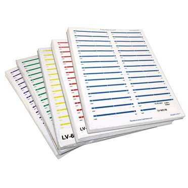 Assorted Colors Sheeted File Folder Labels 2/3" x 3-7/16" for Laser or Inkjet Printers
