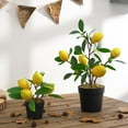 thumbnail image 4 of Bonsái de frutas artificiales para decoración del hogar, jardín, dormitorio, sala de estar, hotel y oficina. Limón S, 4 of 6