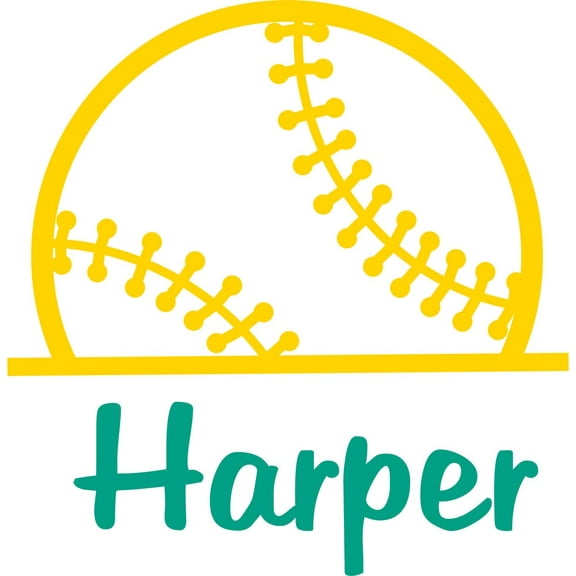 Softball Ball Player Athelete Sports Customized Wall Decal - Custom Vinyl Wall Art - Personalized Name - Baby Girls Boys Kids Bedroom Wall Decal Room Decor Wall Stickers Decoration Size (20x20 inch)