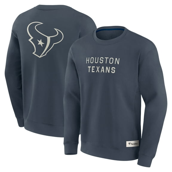 Men's Fanatics Navy Houston Texans Elements Future Ground Lettering Pullover Sweatshirt