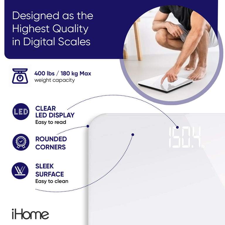Digital Body Weight Scale Bathroom Weighing Scale for People with Large LED