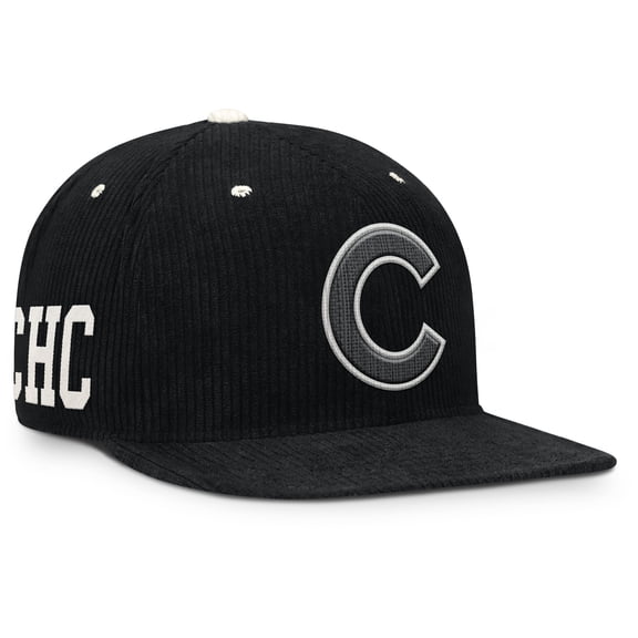 Men's Nike  Black Chicago Cubs Pro Corduroy Structured Snapback Hat