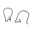 thumbnail image 3 of 50pcs Brass Metal Kidney Earring Hook Ear Wire For Jewelry Making Findings Bronze, 25mm, 3 of 6