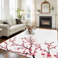 thumbnail image 3 of Rectangle Area Rug 6x9ft,Spring Pink Floral Cherry Blossoms Washable Carpet Non-Slip Runner Accent Rugs Indoor Floor Mat for Bedroom Living Room Decor,Japanese Flowers, 3 of 9
