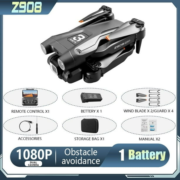 Nuevo Z908 Pro Drone 4K HD Profesional ESC Doble Cámara Flujo Óptico Posicionamiento 2.4GO Evitar Obstáculos RC Quadcopter Juguete Fivean unisex