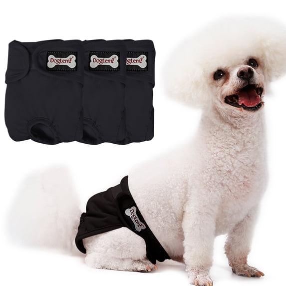 Litake 3pcs Pet Dog Physiological Pants Anti-harassment Highly Absorbent Sanitary Panties Nappies For Female Dogs