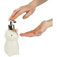 thumbnail image 3 of Isaac Jacobs White Ceramic Unicorn, Liquid Soap Pump/Lotion Dispenser with Chrome Metal Pump Holds Up to 12 Oz  Great for Bathroom, Kitchen Countertop, Bath Accessory Unicorn, 3 of 4