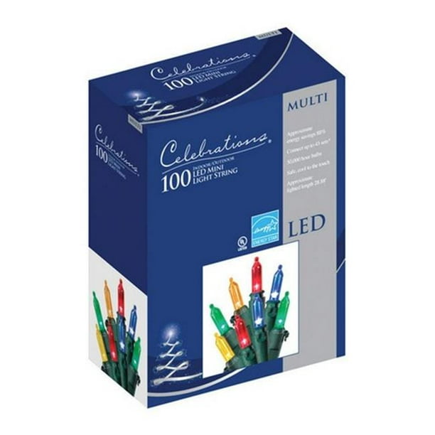 Celebrations 4084171 Basic LED Mini Multicolored 100 ct String