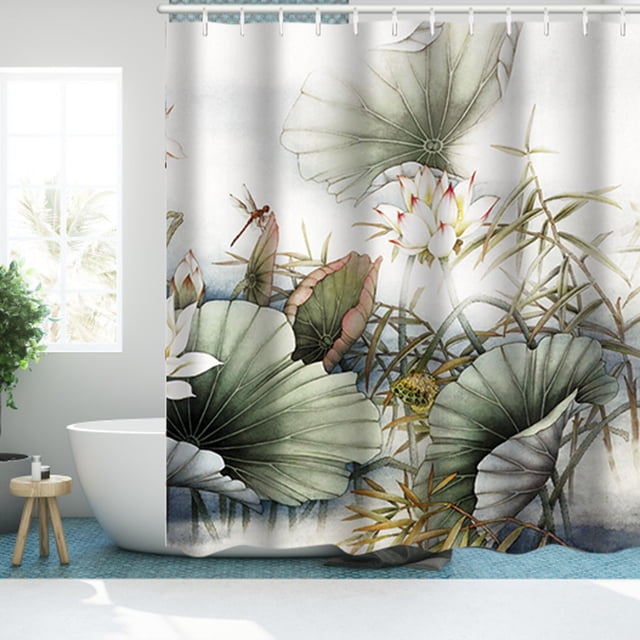 Cqxid Shower Curtain Under $15 Bathroom Shower Curtain Abstract Plant Flower Color Shower Curtain Bathroom Partition Curtain Waterproof Polyester Cloth Door Curtain