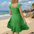 thumbnail image 7 of Xdegoge Girls Dresses Size 8 Fancy Girls Clearance Clothes Maxi Long Smocked Dress Girl Dresses Size 7-8 Long Aline Flowy Tiered Beach Maxi Sundress with Pockets Vestidos Para Fiestas, 7 of 7