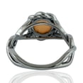 thumbnail image 3 of 925 Sterling Silver Natural Moonstone Twisted Ring Handmade Jewelry US-9, 3 of 3