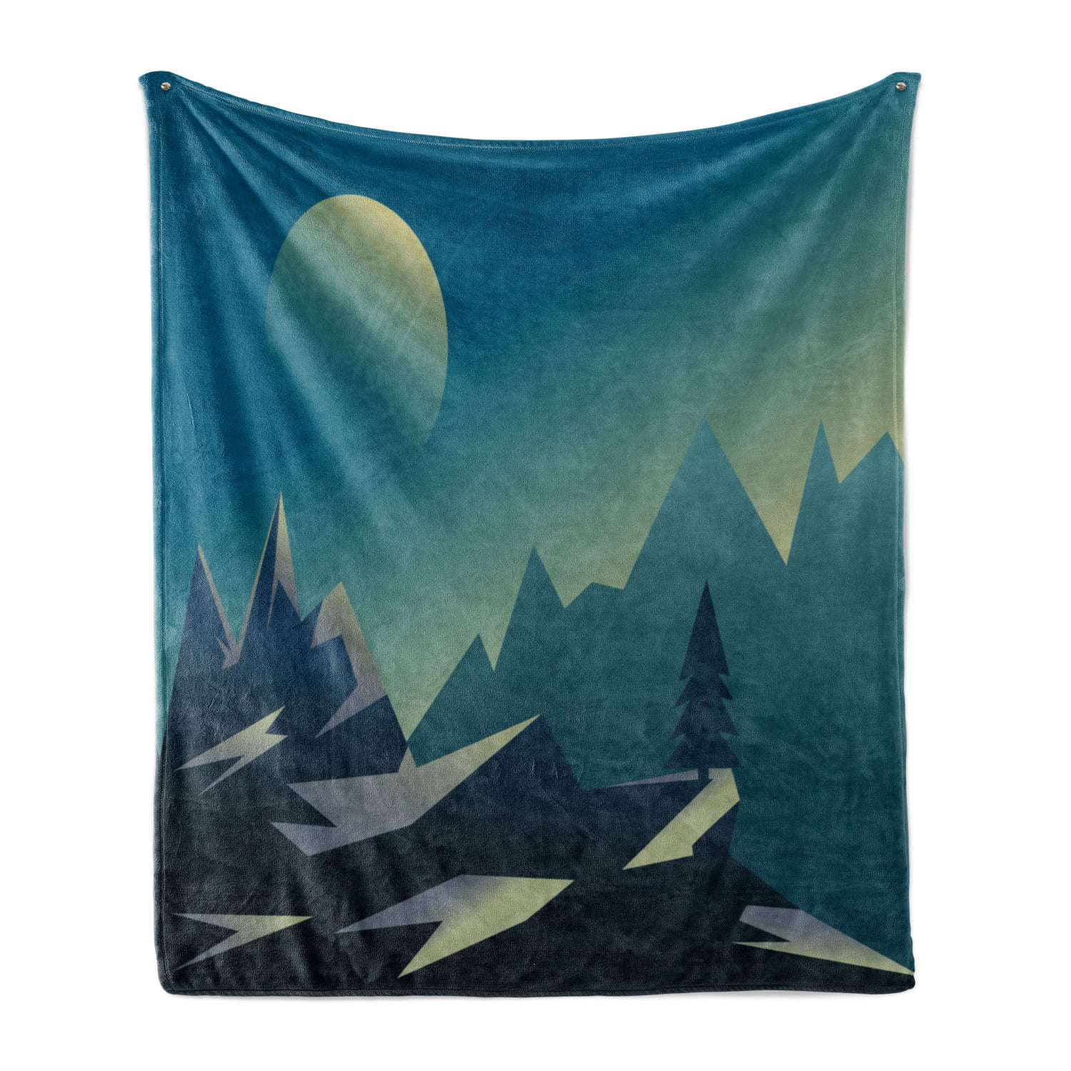 Flannel Fleece Blanket,Mountain Peak Sunset Art Landscape Cozy Plush Microfiber Throw Blankets-Lightweight Reversible Soft Warm Blanket,All Season Bed Blankets for Couch Sofa Throw 40x50 Inch