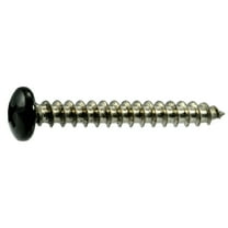 #10 x 1-1/2" Black Painted 18-8 Stainless Steel Phillips Pan Head Sheet Metal Screws SMSPSS-655