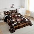 thumbnail image 3 of Manfei Cowgirl Boot Comforter Sets Twin Size, Texas Stars Comforters & Duvets, Rustic Farmhouse Reversible Bedding Twin Comforter Set, Super Cozy Bedroom Decorative, 2pcs, 3 of 7