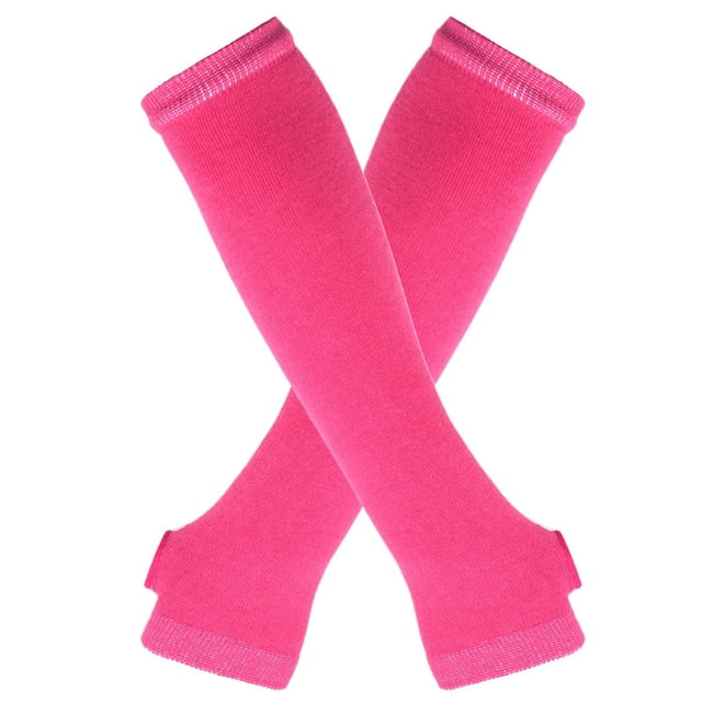 RXIRUCGD Gants d'Hiver pour Femmes Chauffe-Bras Longs Gants Sans Doigts
