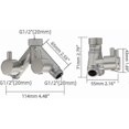 thumbnail image 2 of Brass Diverter Valve Shower Shut-off Valve 2-way Y Splitter 1/2 Inch For Shower Hose And Shower Head Chrome, 2 of 4