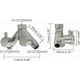 thumbnail image 2 of Brass Diverter Valve Shower Shut-off Valve 2-way Y Splitter 1/2 Inch For Shower Hose And Shower Head Chrome, 2 of 4