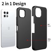 Xpression Phone Case For Cloud Mobile Stratus C8 Dual Layer Slim & Tough Hybrid Shockproof Heavy Duty Rubber TPU Matte with Textured Rugged Shell Protection Cover, Black