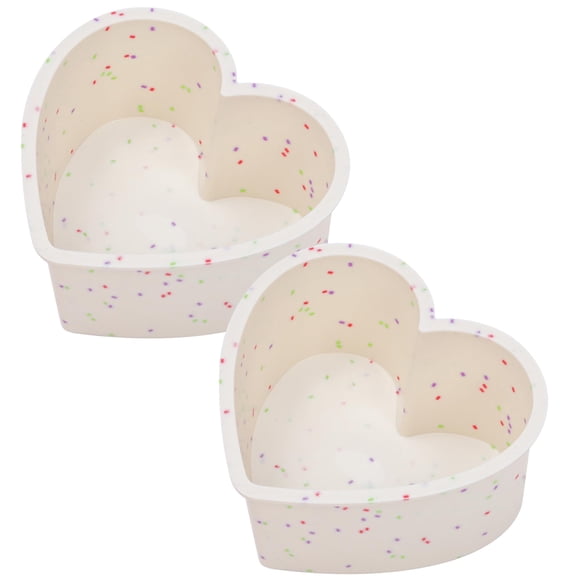 Moldes antiadherentes de silicona AOTASO en forma de corazón, tamaño pequeño, 10 cm, 2 unidades