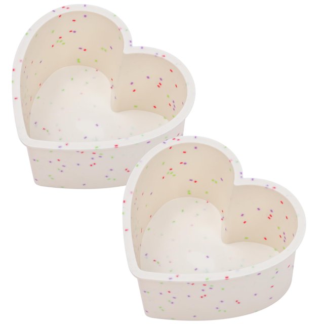 Moldes antiadherentes de silicona AOTASO en forma de corazón, tamaño pequeño, 10 cm, 2 unidades