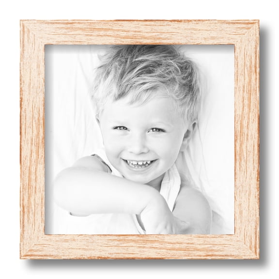ArtToFrames 10x10 Inch Knotty Pines Pecan with White Wash Picture Frame, This White Wood Poster Frame is Great for Your Art or Photos, Comes with Regular Glass (4771)