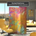 thumbnail image 2 of Red Lantern 6 ft. Tall Multicolor Canvas Room Divider with Scandinavian Spruce Frame, 2 of 5