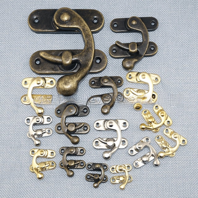 Antique Jewelry Box Lock Buckle Iron Lock Buckle Hook Buckle Gift Box Wooden Box Buckle Corner Lock Collection