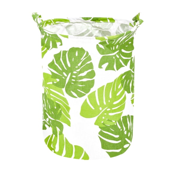 Light Autumn Collapsible Baby Laundry Basket 15.7"x11.8"- Lightweight, Portable, Stylish Storage Solution with Handles- Ideal for Laundry, Toys & Pet Products- Space-Saving Design with Leaves Print