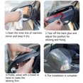 thumbnail image 2 of 2uds. 2 uds espejo retrovisor del coche cubierta de lluvia visera de sol accesorios exteriores de fibra de carbono, 2 of 5