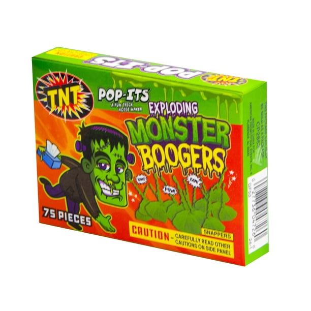 TNT Fireworks, Monster Boogers, Green Pop-Its, 12 Boxes Per Order